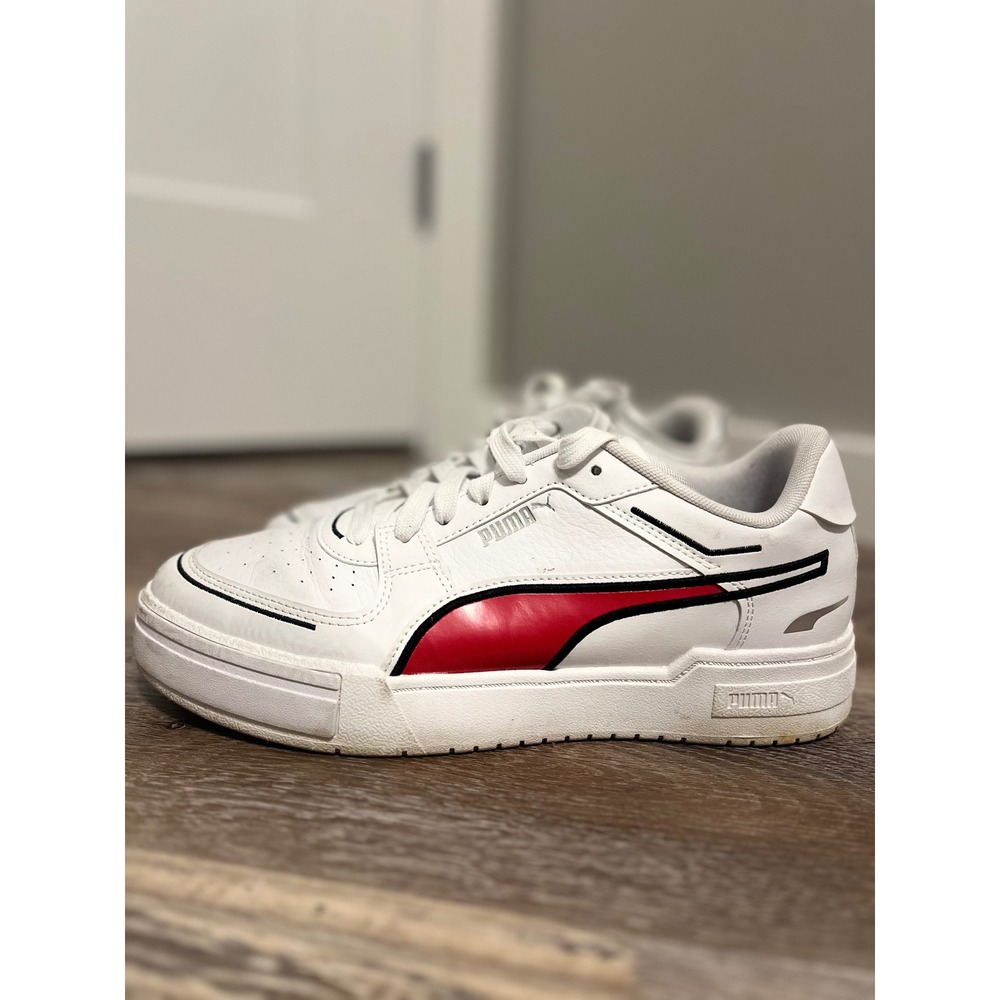 Puma CA Pro Classic White Red Mens Lifestyle Sneakers Shoes Size 10.5 - Picture 2 of 7